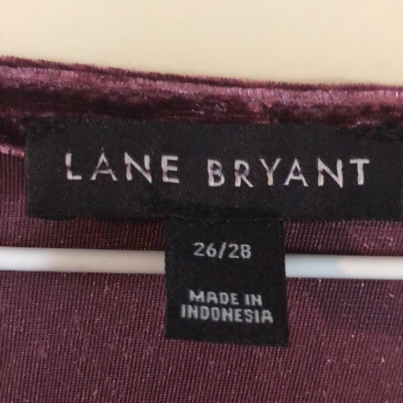 Plum faux crush velvet top - Picture 3 of 6